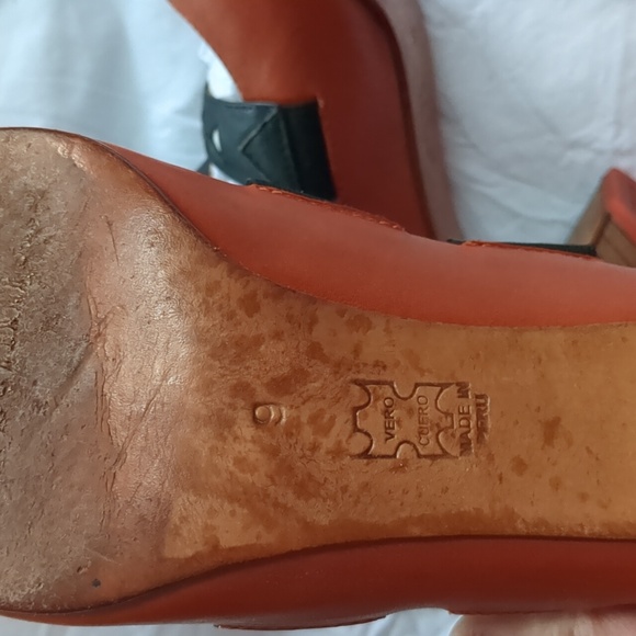 Fluevog Shoes Brown Leather Heels with Black Straps 9.0 - Picture 8 of 11